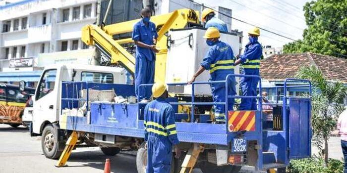 File image of Kenya Power technicians